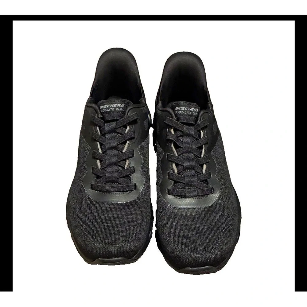 Skechers Hands Free Slip-ins Glide-Step Swift Fit Black Mens Sneakers Size 12